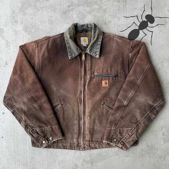 Carhartt Other - Carhartt J97 DKB faded brown Detroit work wear jacket